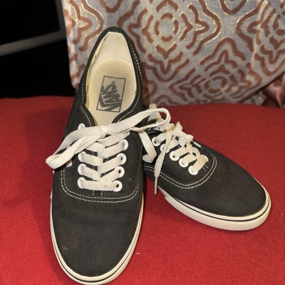 Vans Black and White Canvas Shoes